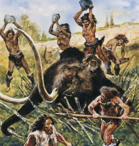 cave-men-attacking-mammoth-colin-austin-gbiota