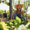 Woman Child Farming Organic
